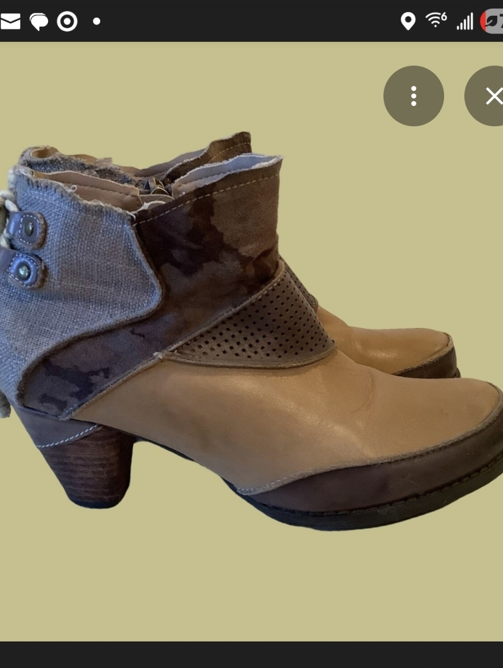 Corkys taupe and brown mixed-material ankle booties